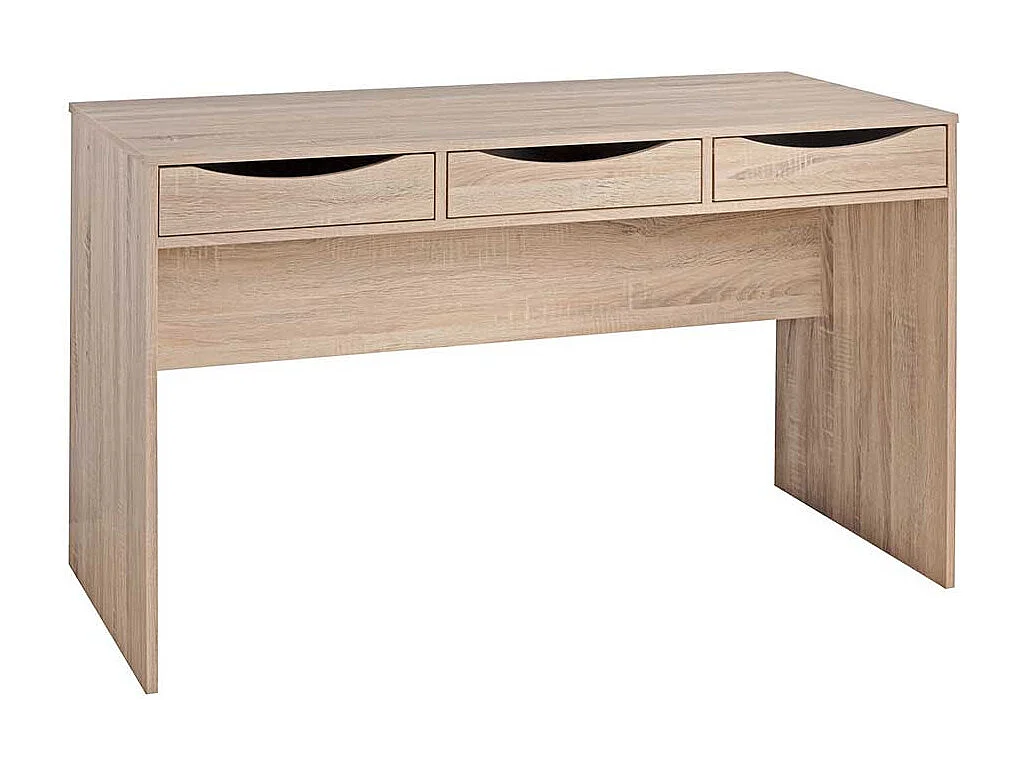 Schuelerschreibtisch in Sonoma-Eiche Holzoptik drei Schubladen