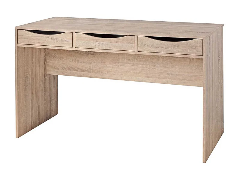 Schuelerschreibtisch in Sonoma-Eiche Holzoptik drei Schubladen
