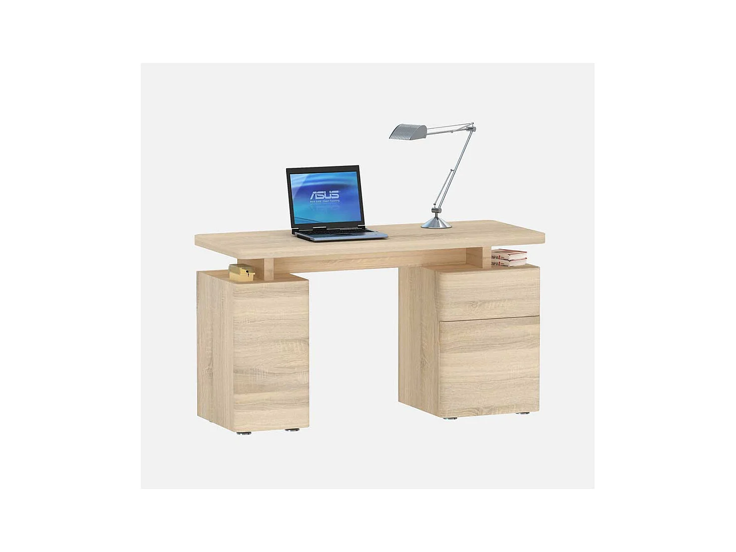 Bürotisch in Eiche Sonoma 140 cm breit