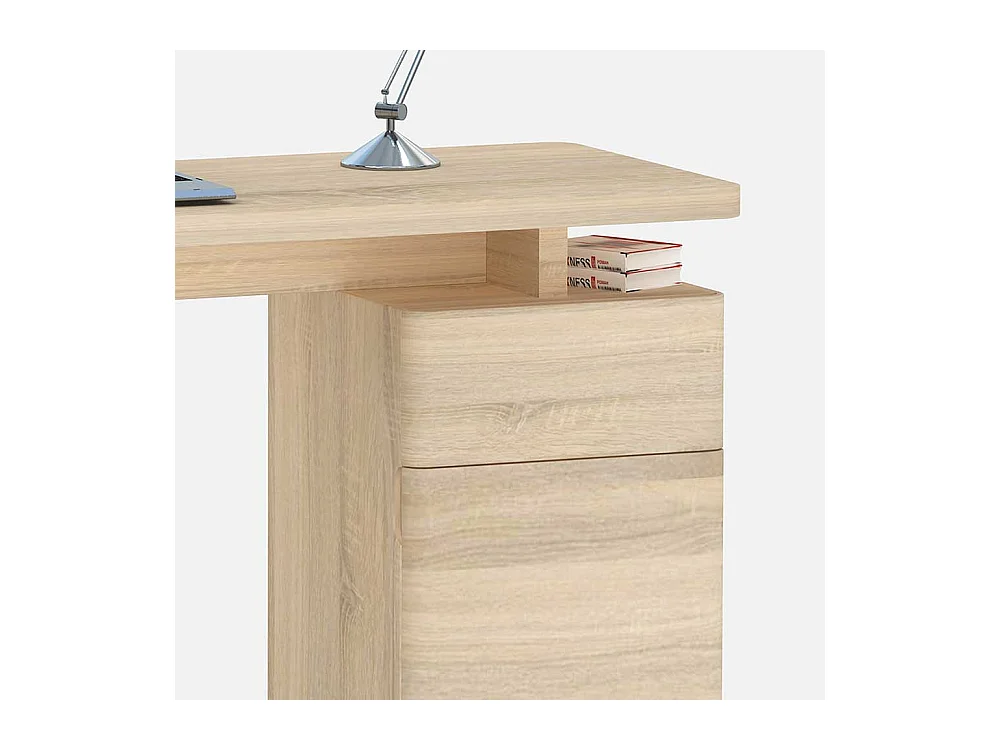 Bürotisch in Eiche Sonoma 140 cm breit