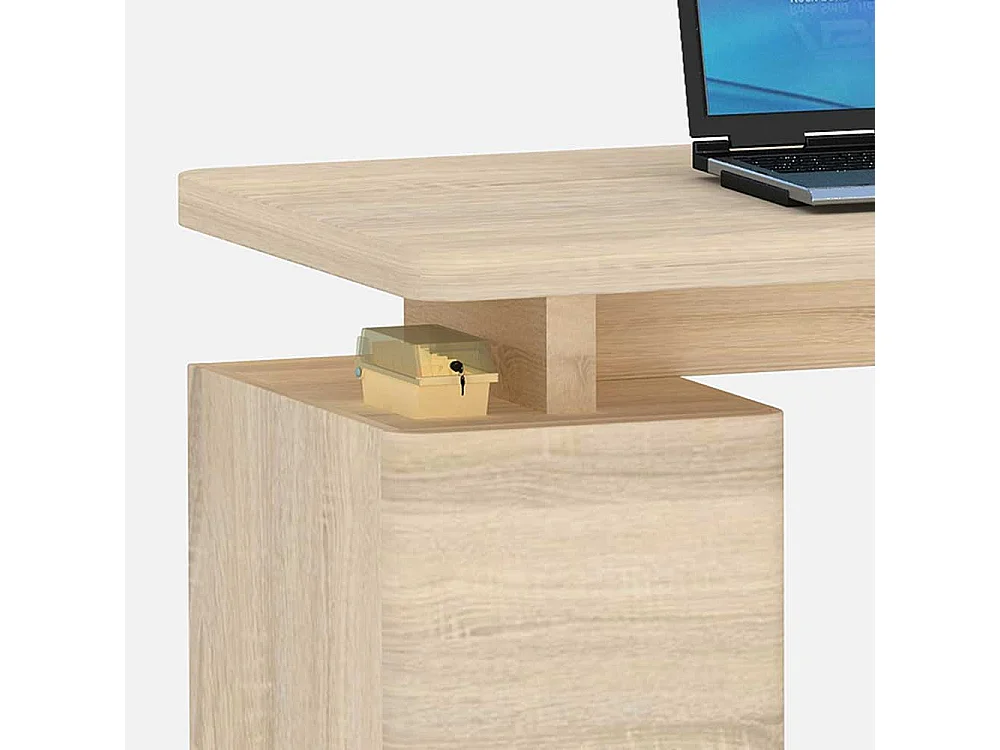 Bürotisch in Eiche Sonoma 140 cm breit
