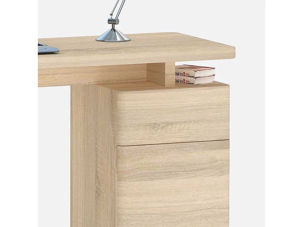 Bürotisch in Eiche Sonoma 140 cm breit