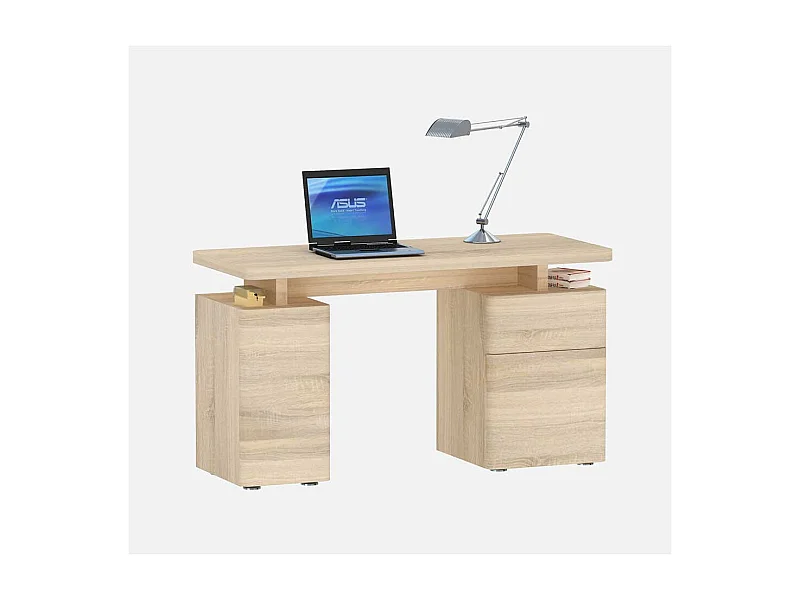 Bürotisch in Eiche Sonoma 140 cm breit