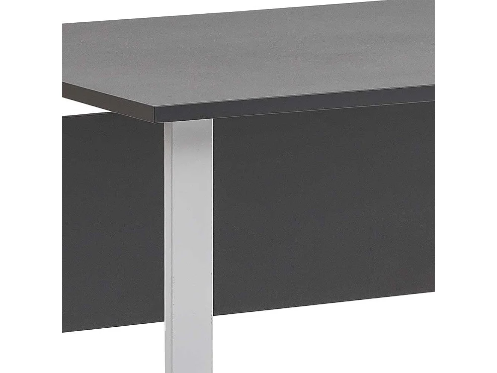 Büroschreibtisch mit Metall Bügelgestell Knieraumblende