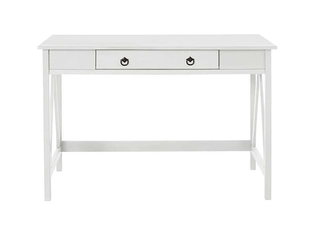 Schreibtisch Büroschreibtisch in Weiß mit einer Schublade