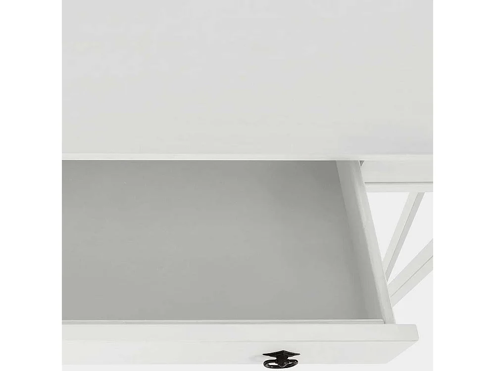 Schreibtisch Büroschreibtisch in Weiß mit einer Schublade