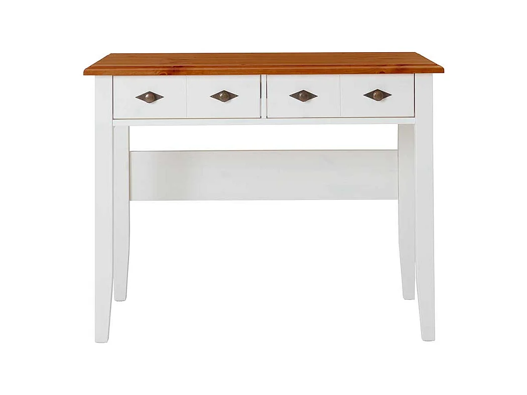 Landhaus Konsolentisch Kiefer mit zwei Schubladen 102 cm breit