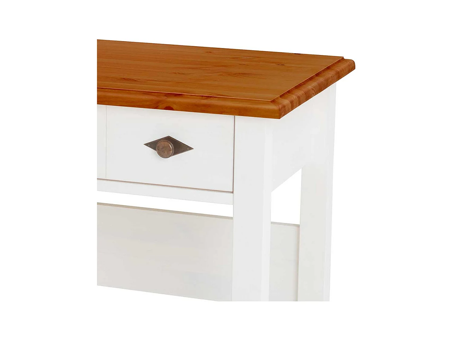 Landhaus Konsolentisch Kiefer mit zwei Schubladen 102 cm breit