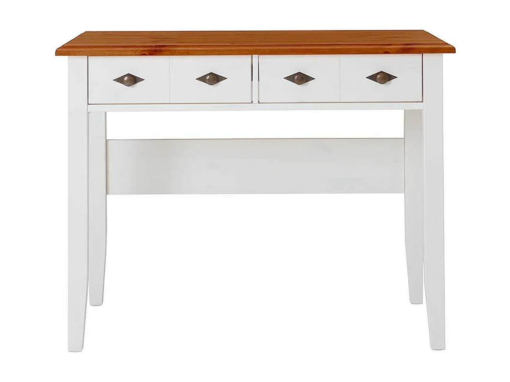 Landhaus Konsolentisch Kiefer mit zwei Schubladen 102 cm breit