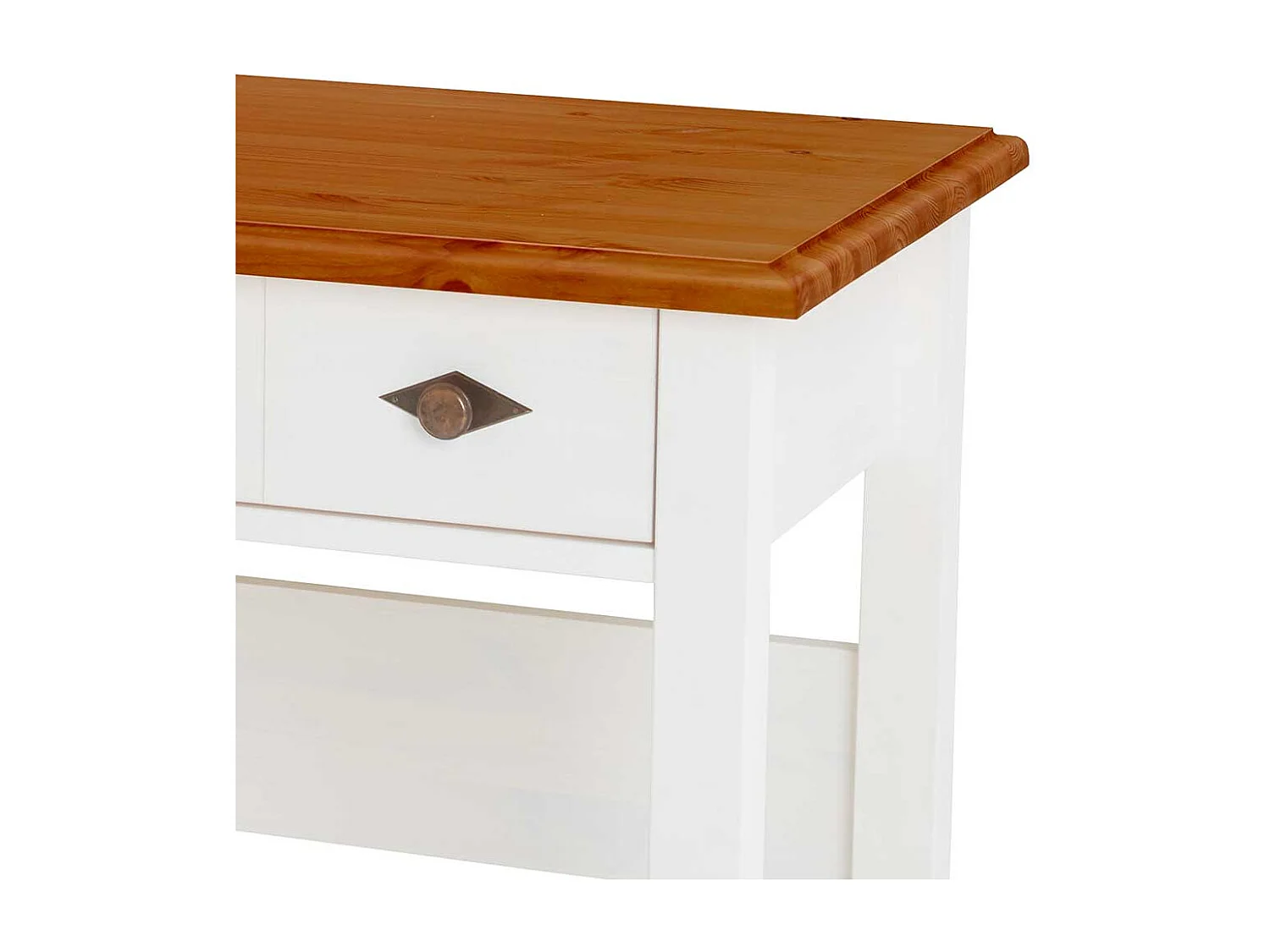 Landhaus Konsolentisch Kiefer mit zwei Schubladen 102 cm breit