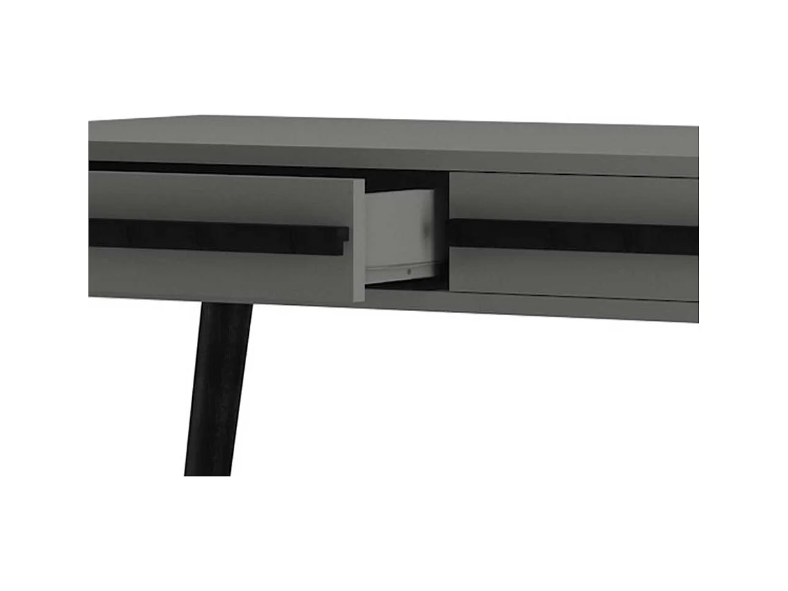 Schreibtisch Bürotisch in Grau und Schwarz