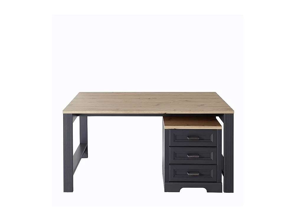 Bürotisch Set mit Rollcontainer Landhausstil (zweiteilig)