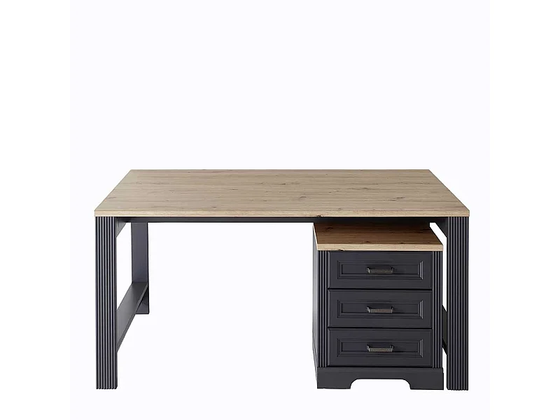 Bürotisch Set mit Rollcontainer Landhausstil (zweiteilig)