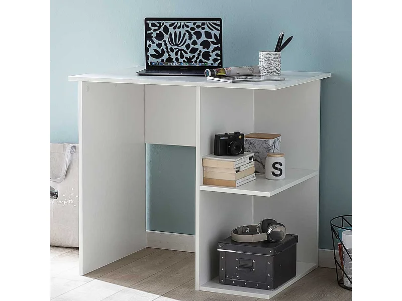 Laptopschreibtisch in Weiß 60 cm tief