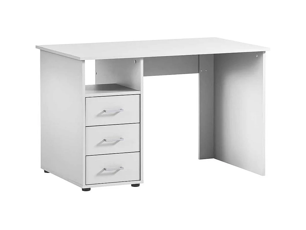 Schreibtisch Computertisch mit drei Schubladen und Metallgriffen