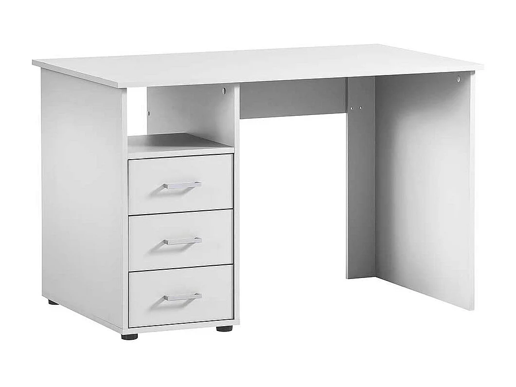 Schreibtisch Computertisch mit drei Schubladen und Metallgriffen