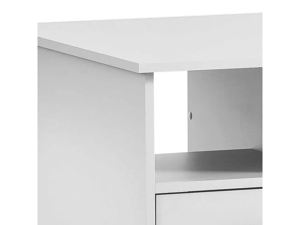 Schreibtisch Computertisch mit drei Schubladen und Metallgriffen