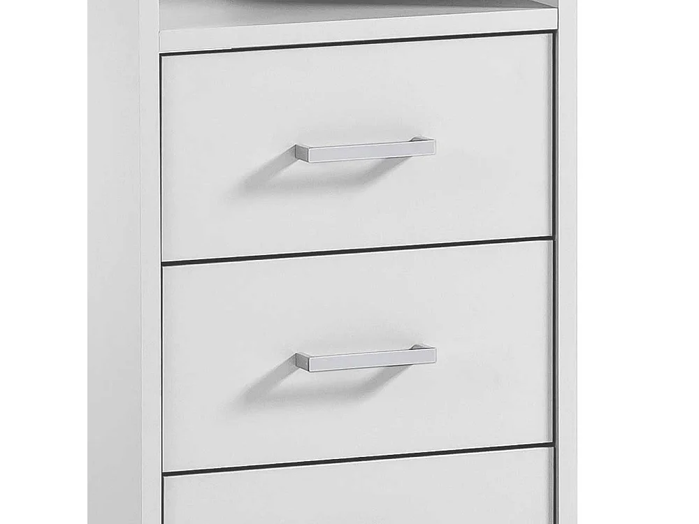 Schreibtisch Computertisch mit drei Schubladen und Metallgriffen