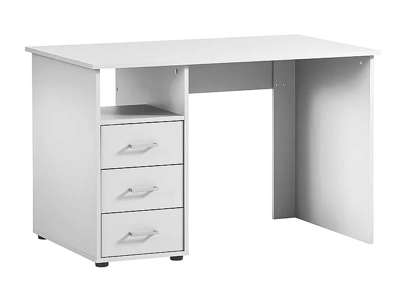 Schreibtisch Computertisch mit drei Schubladen und Metallgriffen