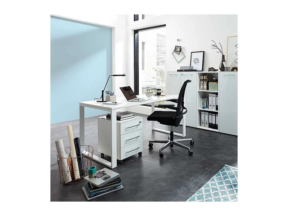 Schreibtisch in Weiß 160 cm breit