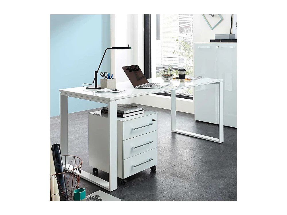 Schreibtisch in Weiß 160 cm breit