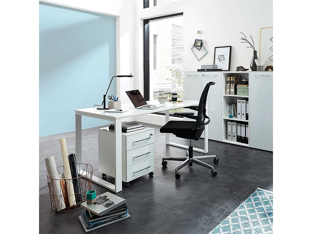 Schreibtisch in Weiß 160 cm breit