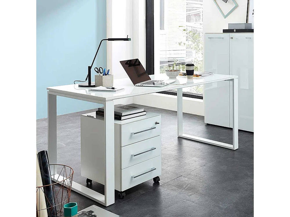 Schreibtisch in Weiß 160 cm breit