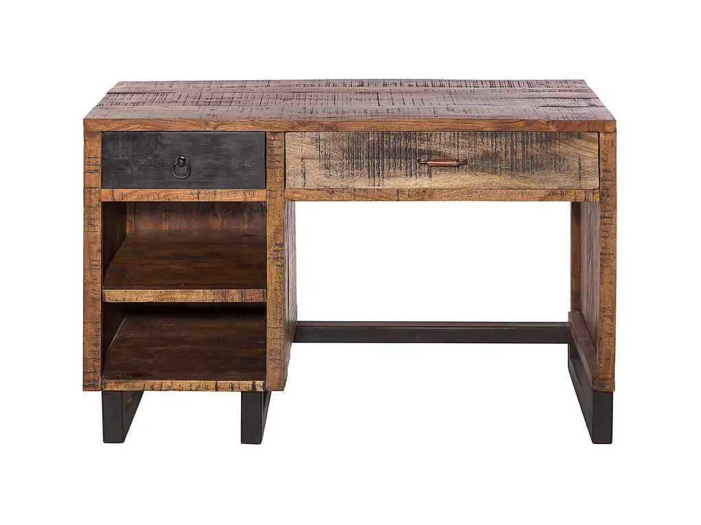 Loft Schreibtisch aus Mangobaum Recyclingholz 120 cm