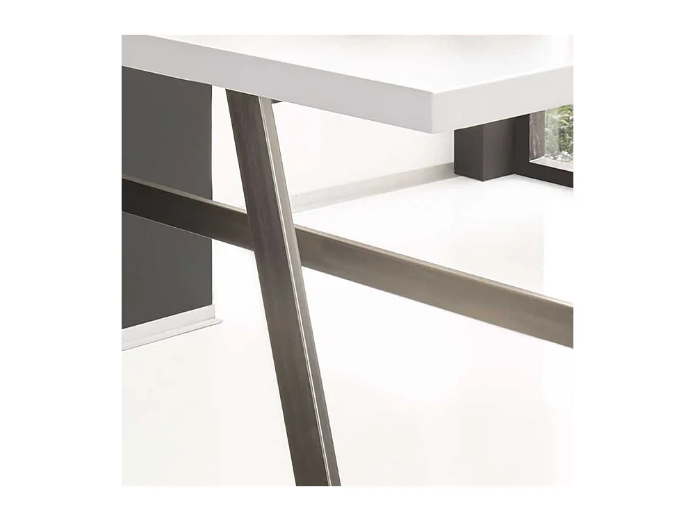 Laptopschreibtisch in Weiß 140 cm breit