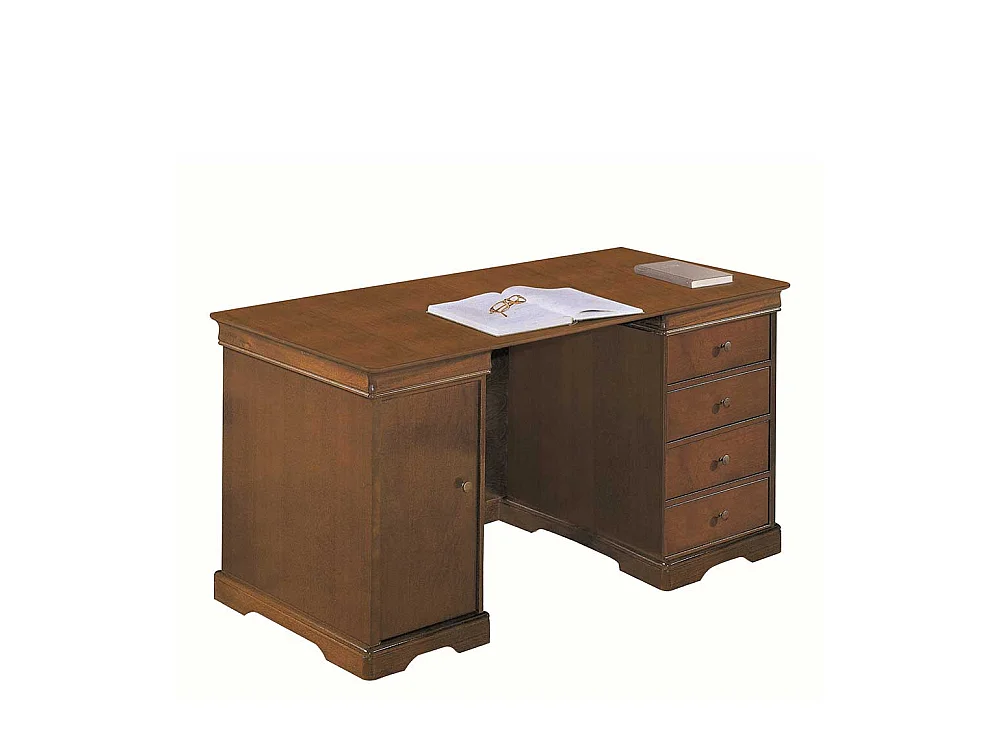 Herren Schreibtisch im klassischen Stil Nussbaumfarben