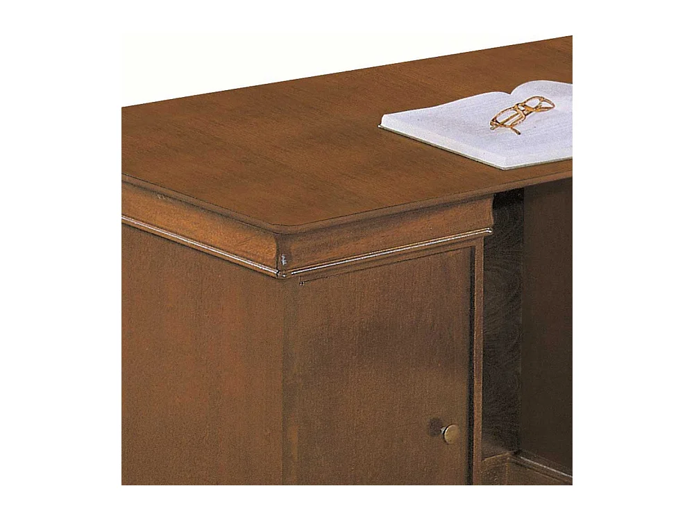 Herren Schreibtisch im klassischen Stil Nussbaumfarben