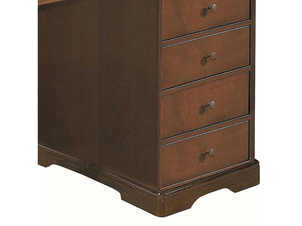 Herren Schreibtisch im klassischen Stil Nussbaumfarben