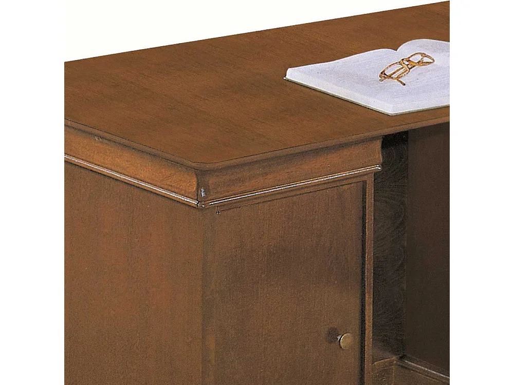 Herren Schreibtisch im klassischen Stil Nussbaumfarben