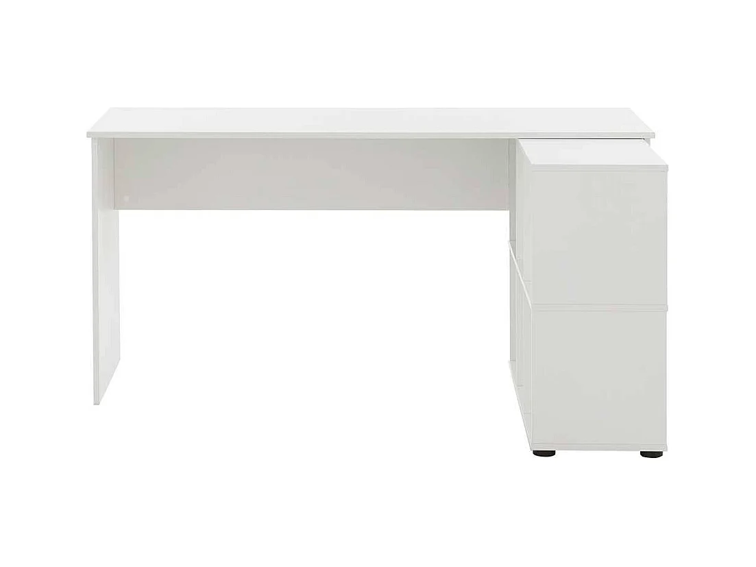 Winkelschreibtisch weiss Made in Germany Seitenregalen