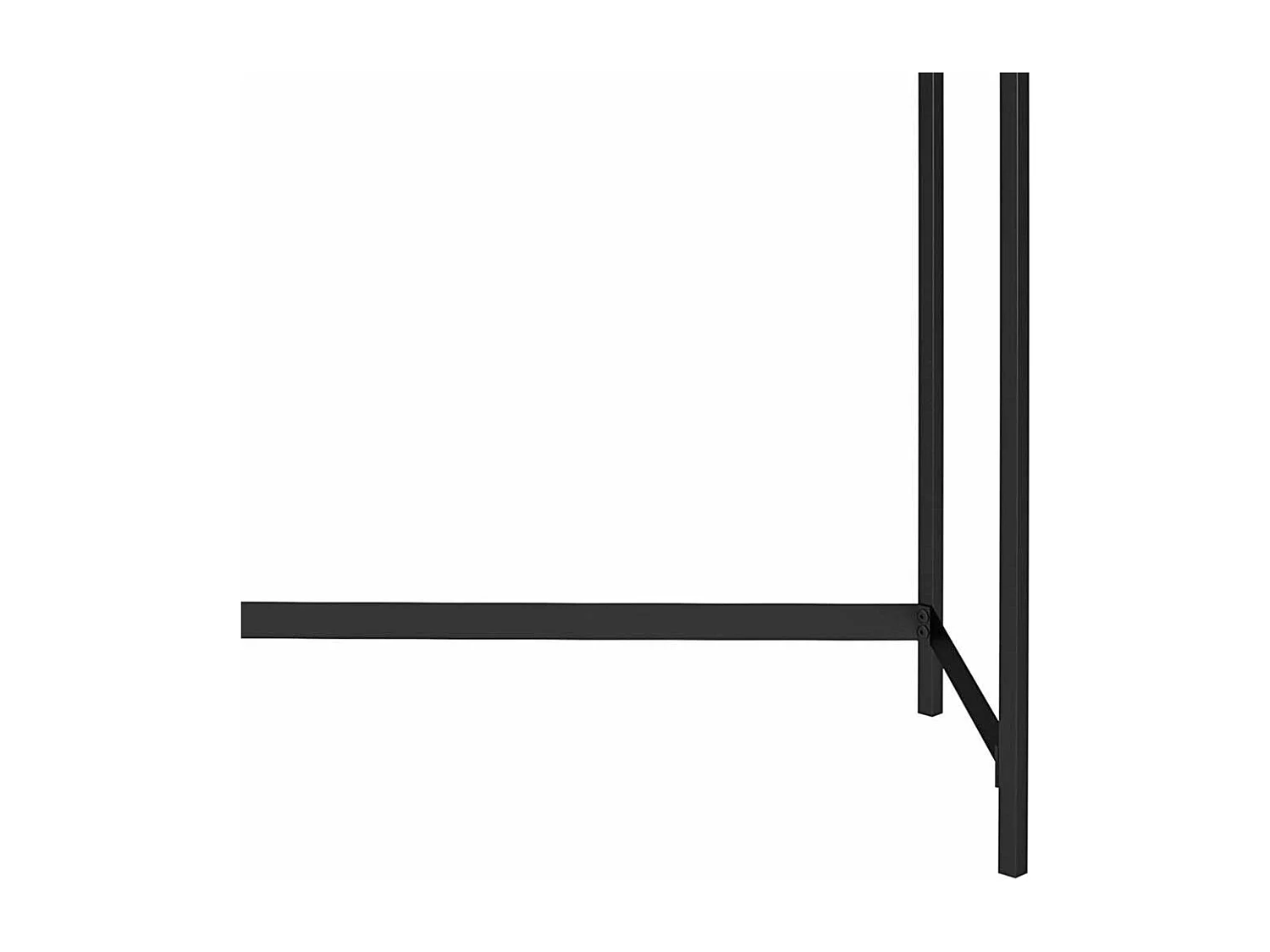 Homeoffice Schreibtisch in Walnussfarben Vierfußgestell