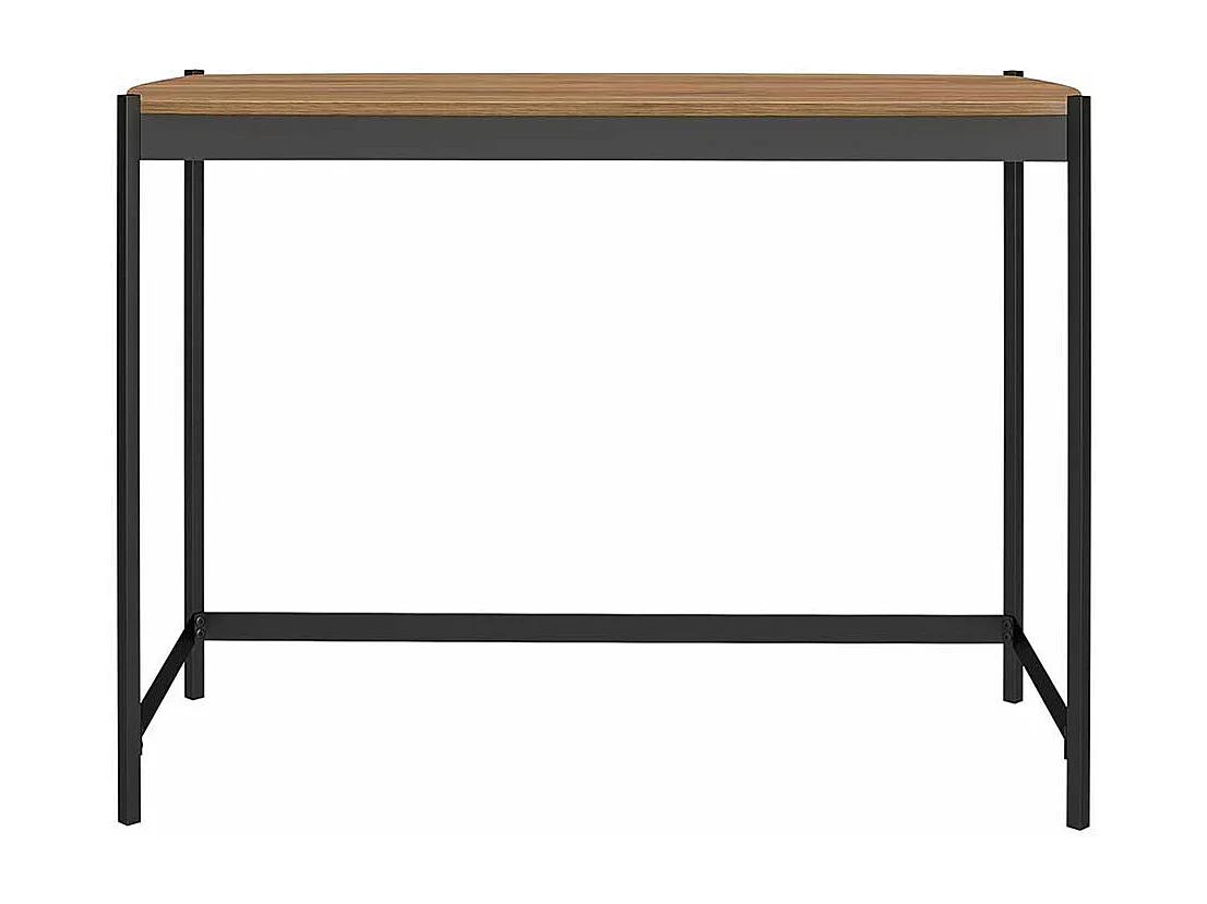 Homeoffice Schreibtisch in Walnussfarben Vierfußgestell