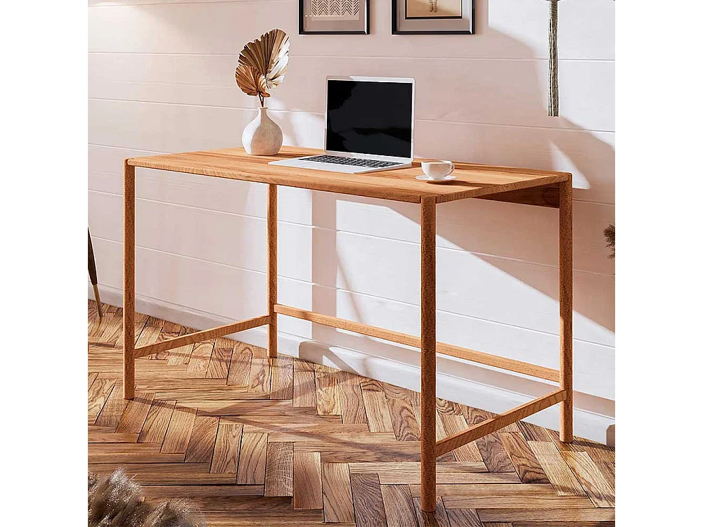 Echtholz Schreibtisch aus Wildbuche 120x75x65 cm