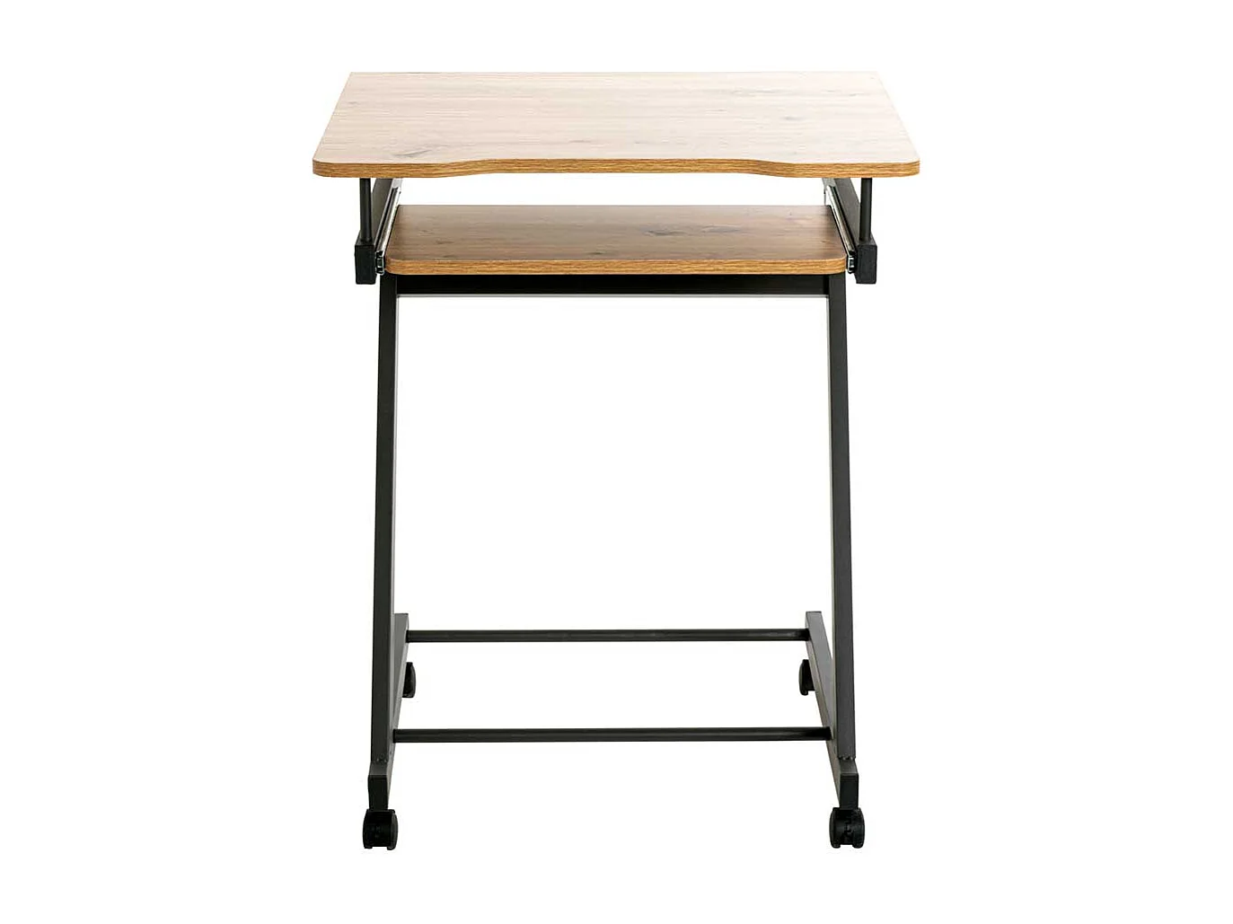 Laptopschreibtisch mit Rollen und Tastaturauszug 60 cm breit