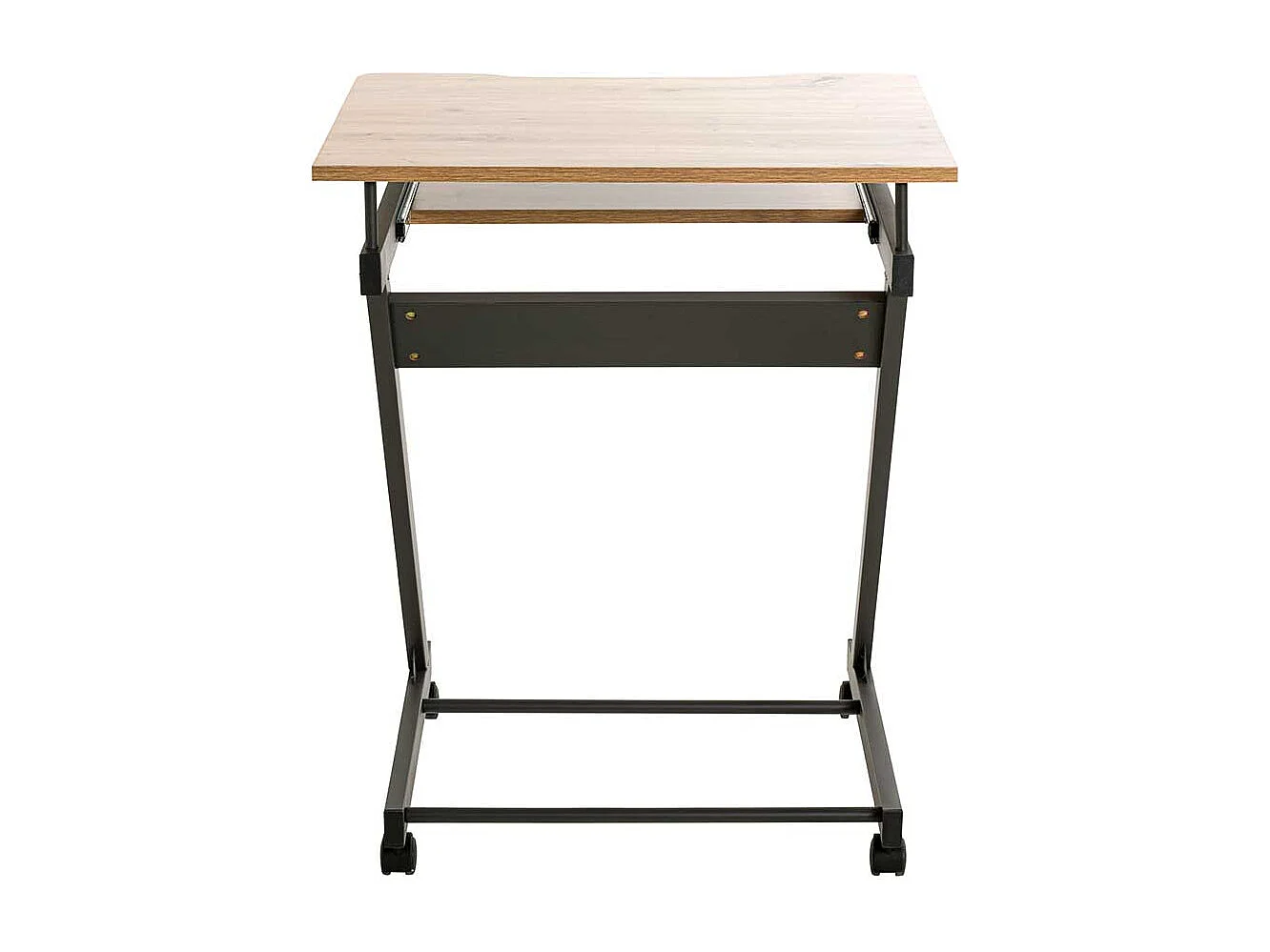 Laptopschreibtisch mit Rollen und Tastaturauszug 60 cm breit