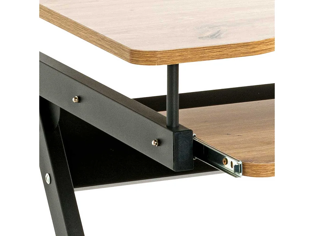 Laptopschreibtisch mit Rollen und Tastaturauszug 60 cm breit