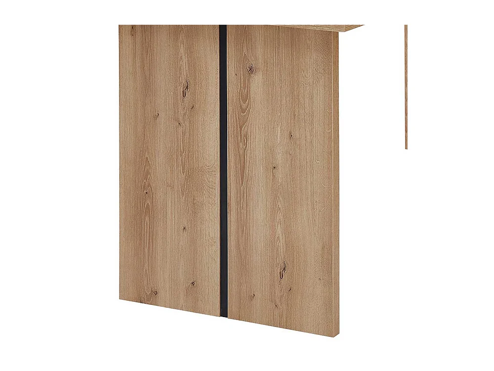 Eckcomputerschreibtisch in Wildeichefarben Schwarz