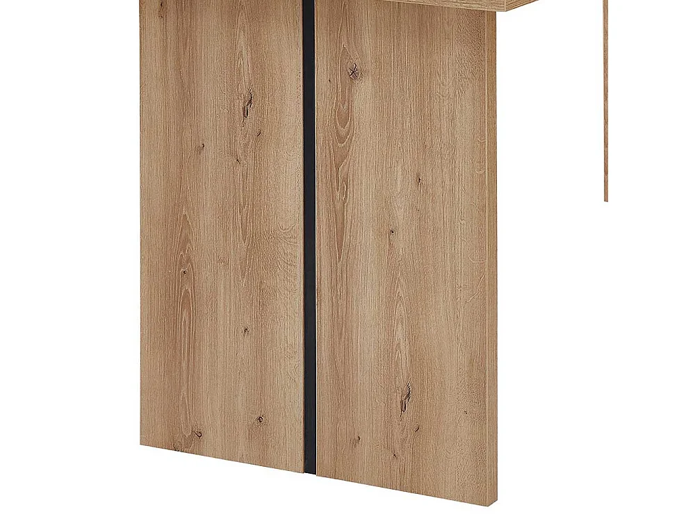 Eckcomputerschreibtisch in Wildeichefarben Schwarz