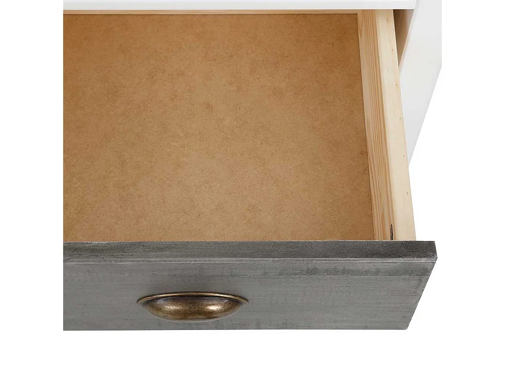 Schreibtisch Bürotisch in Weiß mit drei Schubladen