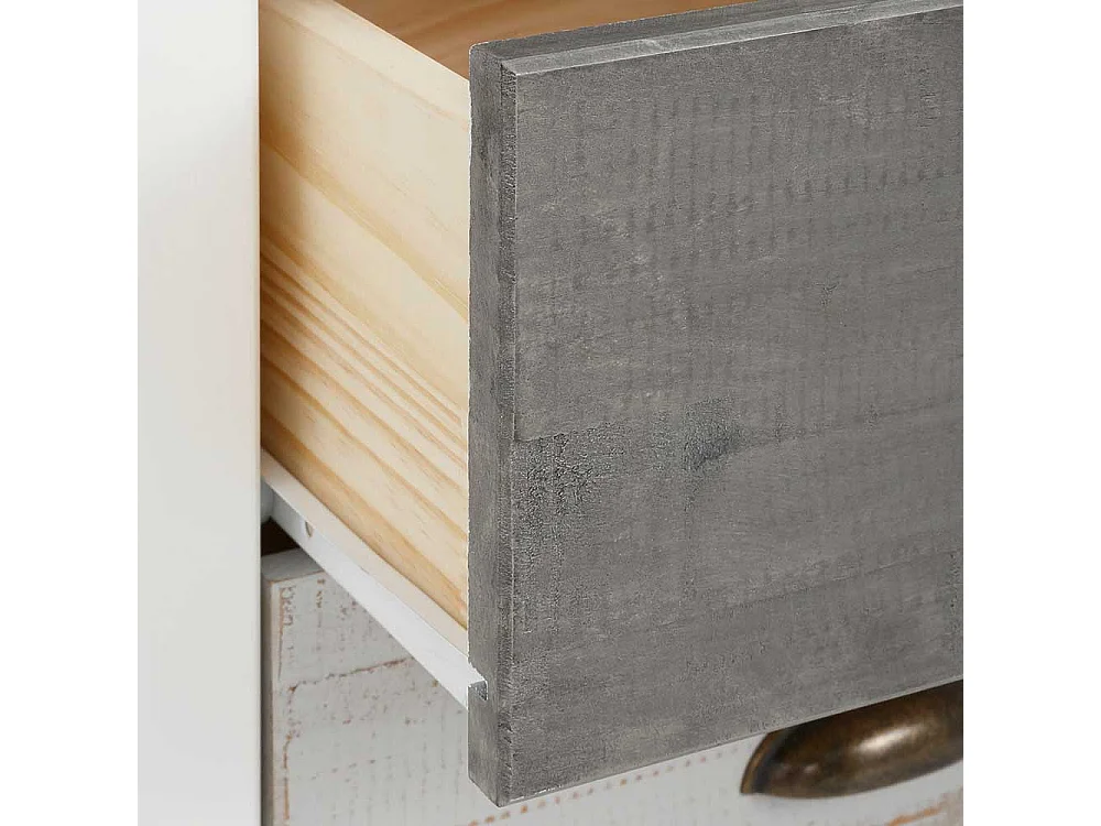 Schreibtisch Bürotisch in Weiß mit drei Schubladen