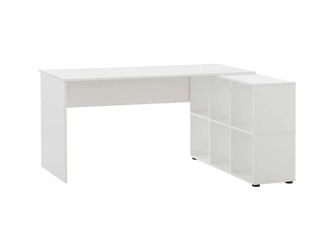 Weißer Bürotisch mit Regal Made in Germany 150 cm breit