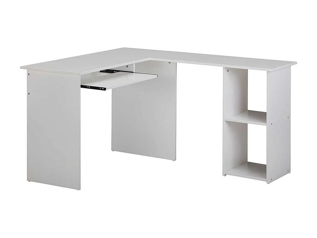 Bürotisch in Weiß Winkelform