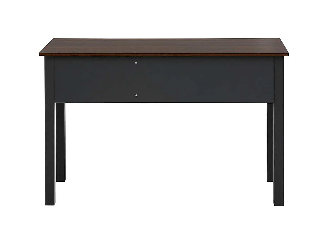 Schreibtisch Bürotisch in Dunkelgrau und Walnussfarben