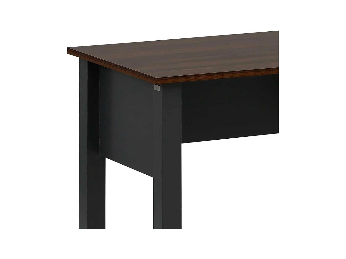 Schreibtisch Bürotisch in Dunkelgrau und Walnussfarben