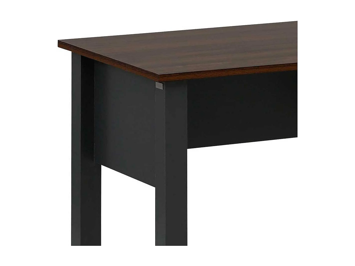 Schreibtisch Bürotisch in Dunkelgrau und Walnussfarben