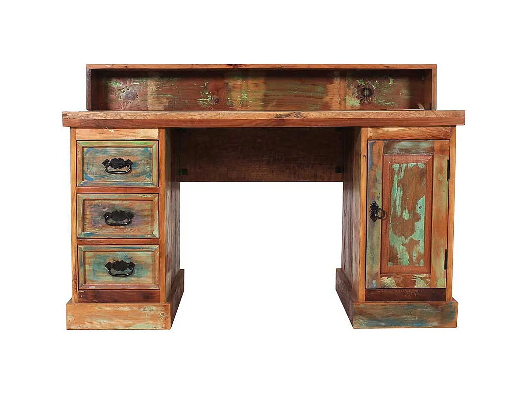 Schreibtisch im Shabby Chic Design Recyclingholz